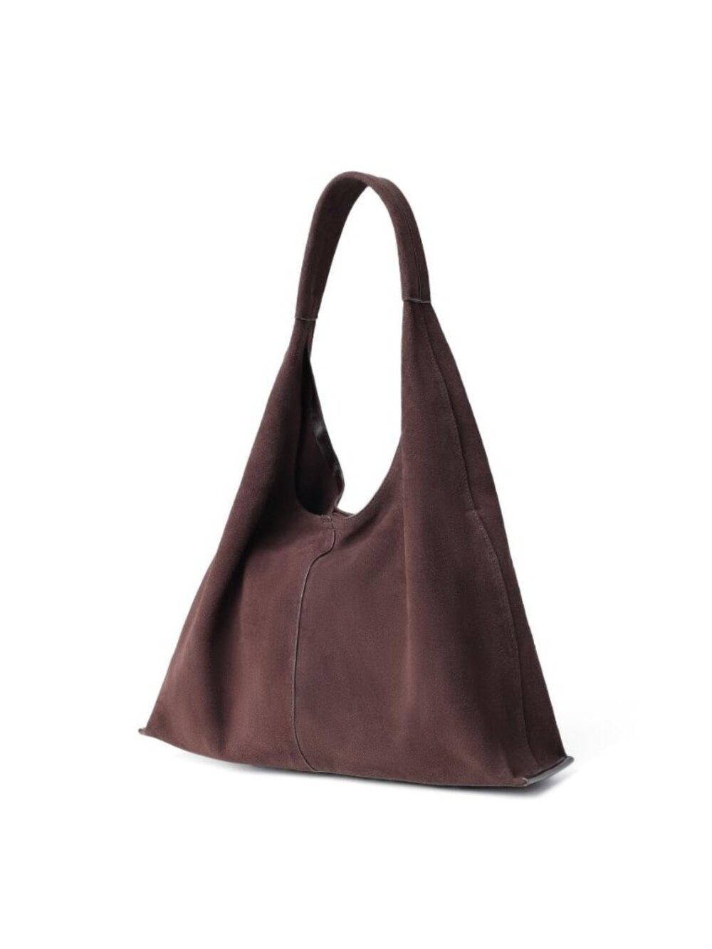 Genuine Suede Leather Hobo Bag for Women, Slouchy Oversized Crescent Shoulder